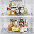 LAMU Lazy Susan Organizer Turntable 15.67''x11.7'' for Refrigerator Organizers and Storage, Fridge Organizer, Condiment Organizer for Kitchen, Table Top, Cabinet, Pantry, Countertop, 2 Pack
