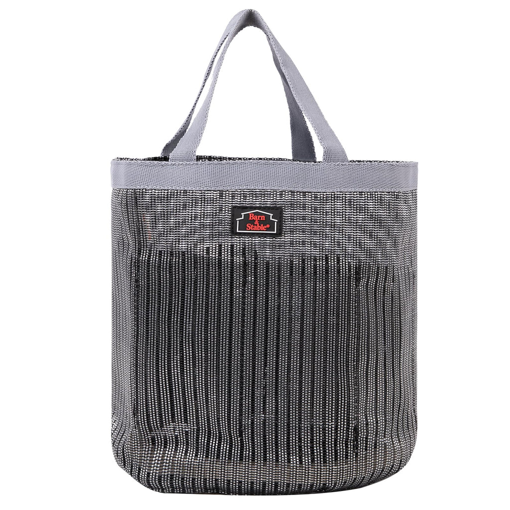 BARN & STABLE Breathable & Waterproof Mesh Horse Grooming Bag with 8 Pockets Tear-Resistant Grooming Tote for Horse Grooming Caddy Bag Organizer to Secure Items(Silver)