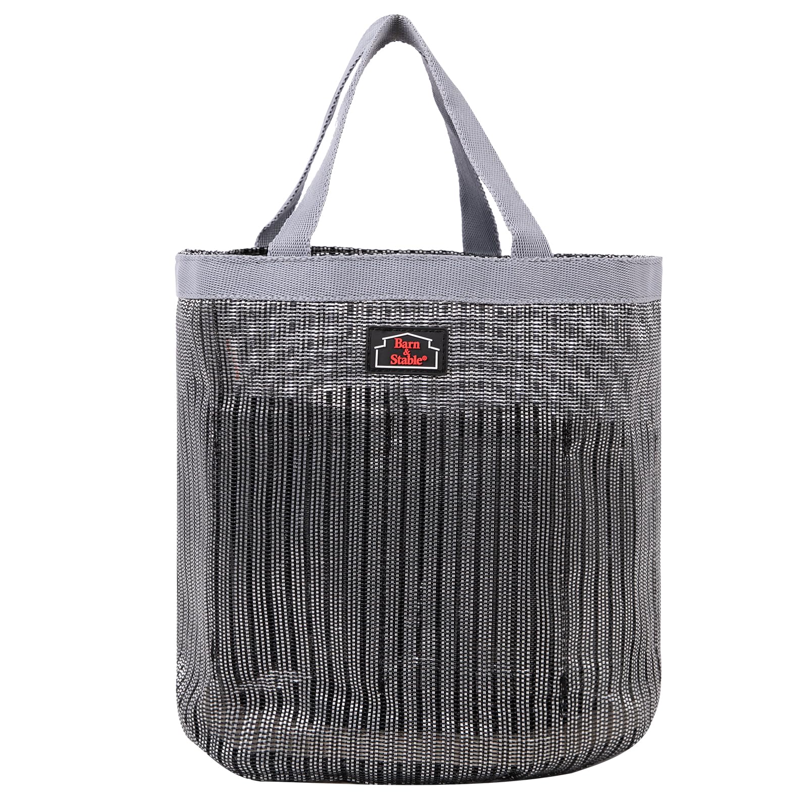 BARN & STABLE Breathable & Waterproof Mesh Horse Grooming Bag with 8 Pockets Tear-Resistant Grooming Tote for Horse Grooming Caddy Bag Organizer to Secure Items(Silver)