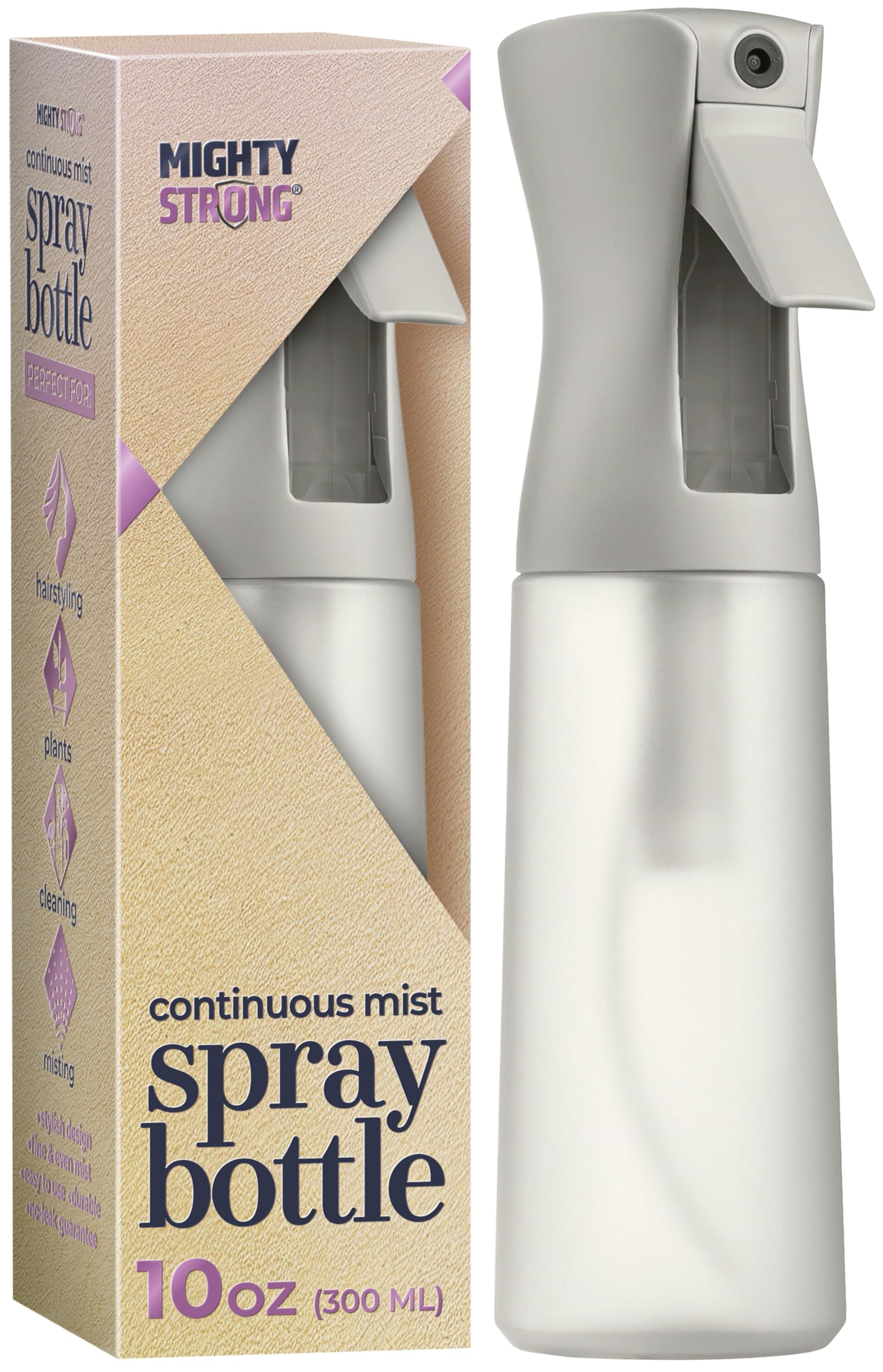 10 OZ Continuous Spray Bottles - Ultra Fine Mist Sprayer | Water Spray Bottle For Hair Stuff, Mister Spray Bottle For Plants Mister | Hair Spray Bottles For Hairstyling, Cleaning, Salons