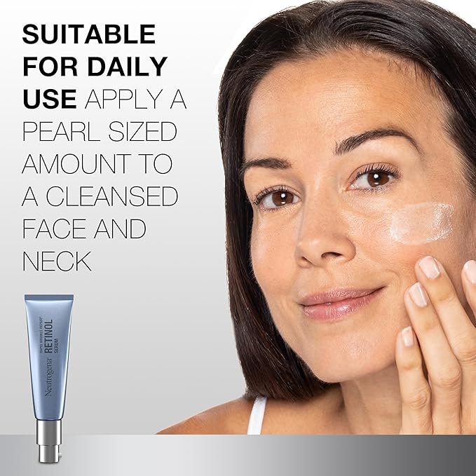 Neutrogena Rapid Wrinkle Repair Retinol Face Serum, Daily Anti-Aging Serum for Face with Retinol & Hyaluronic Acid to Fight Fine Lines, Wrinkles, & Dark Spots, 1 fl. oz