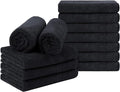 Orighty Black Salon Towel, Pack of 12 (Not Bleach Proof, 16 x 29 Inches) Super Soft and Absorbent Microfiber Hair Salon Towels for Salon, Hand, Gym, Bath, Spa and Home Hair Care