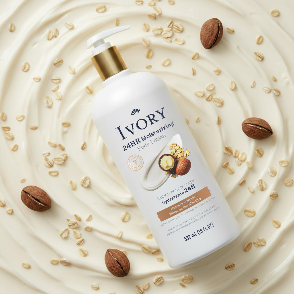 Ivory Hand & Body Lotion for Women & Men, Oatmilk Scent, 18 fl oz