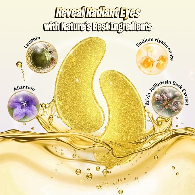 NAZANO 102 Pcs 24K Gold Under Eye Patches - Eye Masks