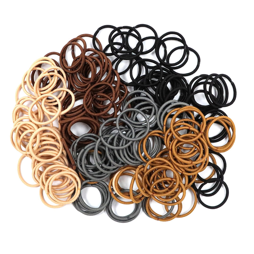 WillingTee 200PCS Small Hair Ties,No Crease,No Damage Baby Hair Ties