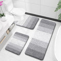 OLANLY Microfiber Bathroom Rugs Sets 3 Piece, 47"x20"+24"x16"+24"x20"