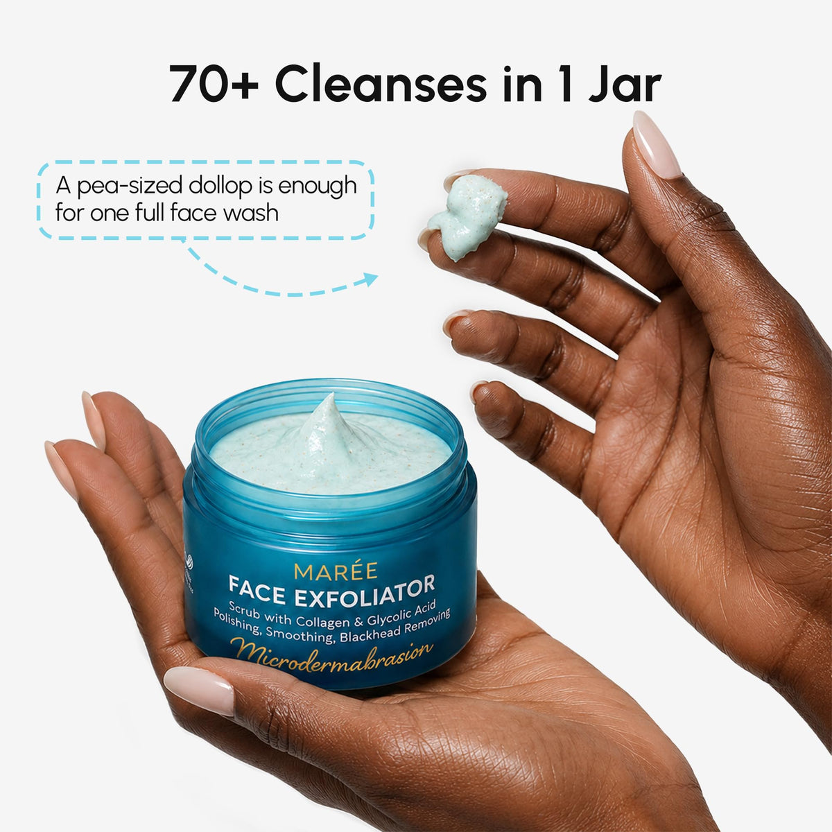 MAREE Face Scrub & Exfoliator - Exfoliating Scrub Face Wash for Women & Men