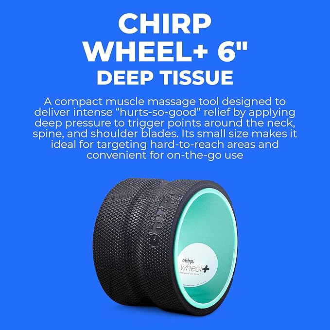 Chirp Wheel+ Foam Roller, Back & Neck Pain Relief, Mint 6-Inch