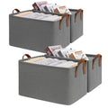 CHICVITA 20L Fabric Storage Bins for Shelves, Metal Frame, 2Pack, Grey