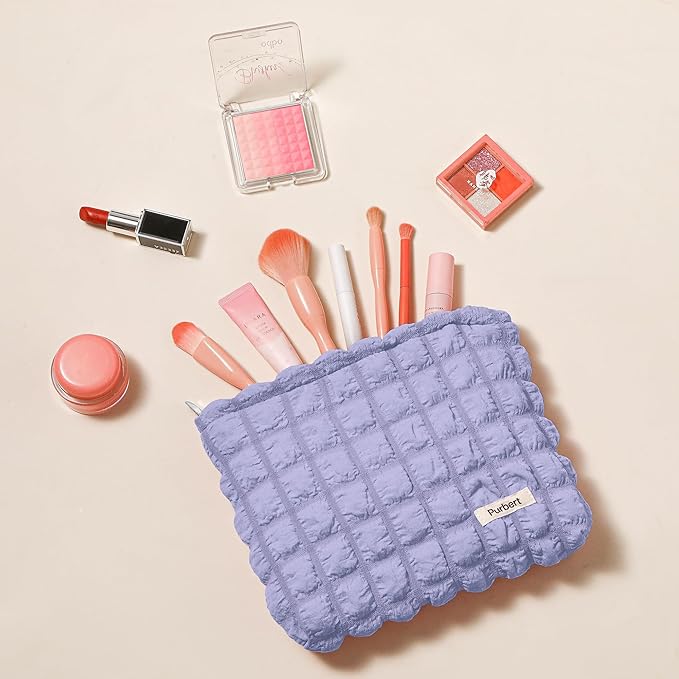Purbert Bubble Cloud Makeup Bag - Large Capacity Travel Cosmetic Organizer