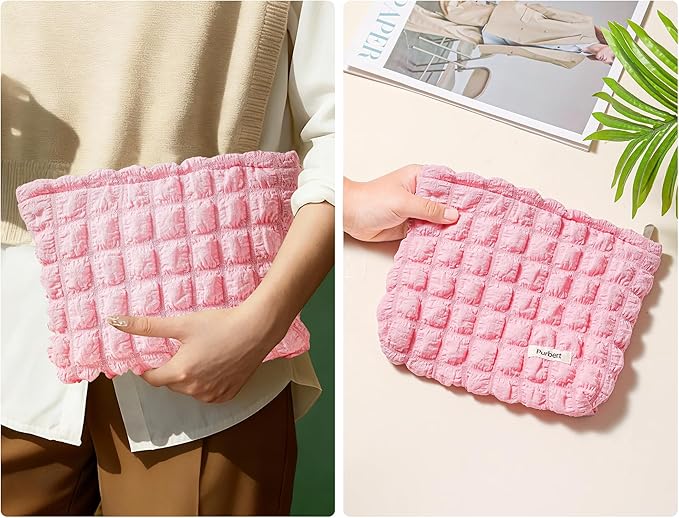 Purbert Bubble Cloud Makeup Bag - Large Capacity Travel Cosmetic Organizer