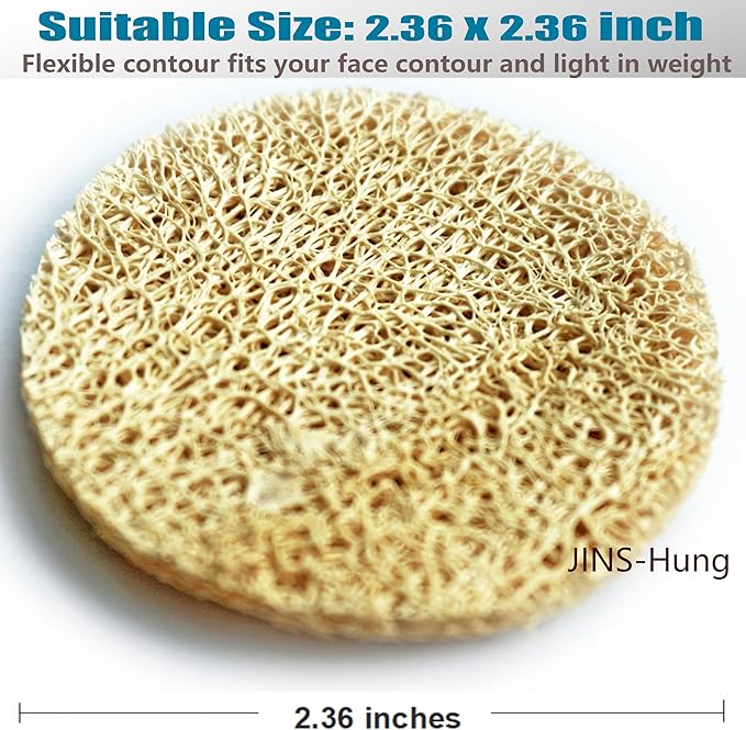18 Pack Natural Loofah Sponge Exfoliating Face Pads - Facial Body Scrubbers Pad - When Bath Shower and Spa - Loofa Sponges Scrub - Bulk Loofahs Scrubber - Cleansing Skin for Women and Men