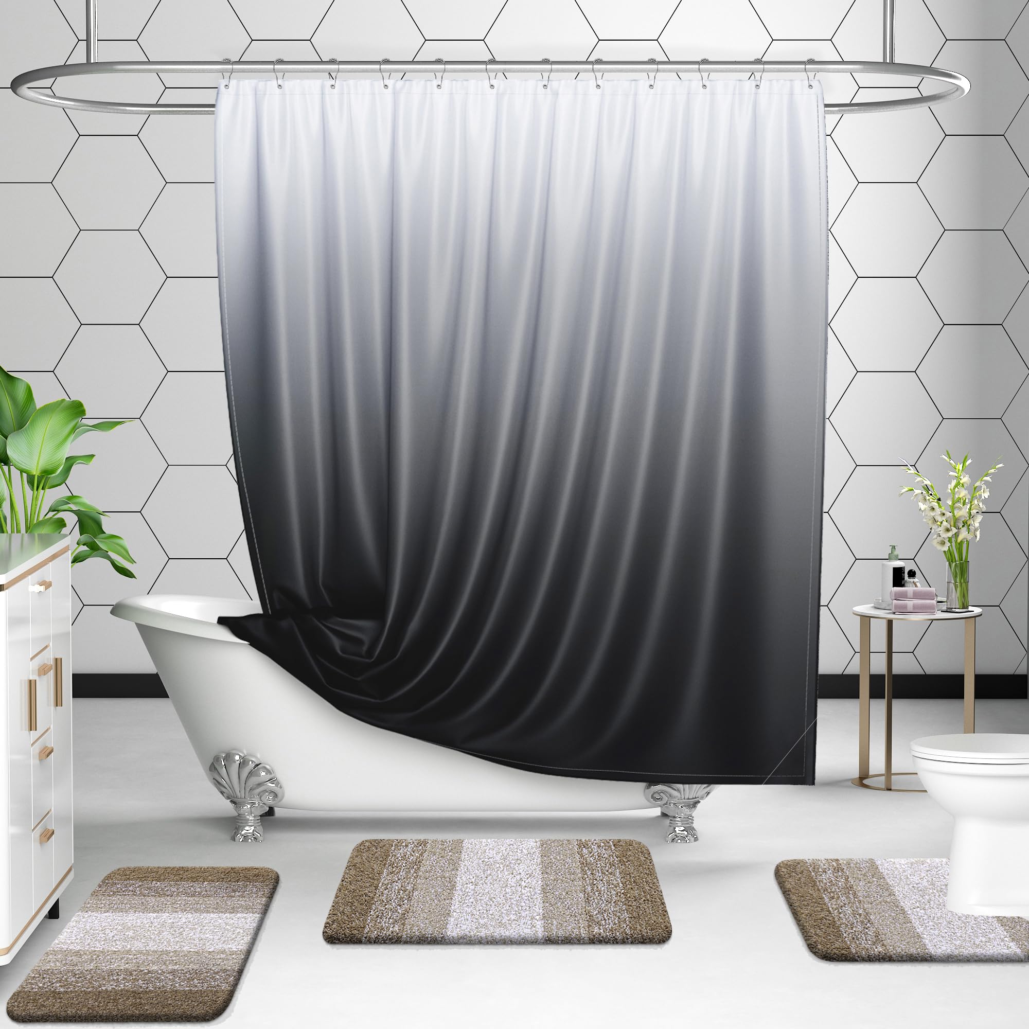 OLANLY Microfiber Bathroom Rugs Sets 3 Piece, 30"x20"+24"x16"+24"x20"