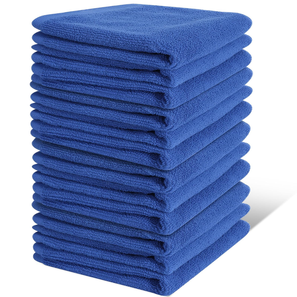 INFICRIME Washcloths Set, 24-Pack Cotton Wash Cloths, 12x12 Inch, White