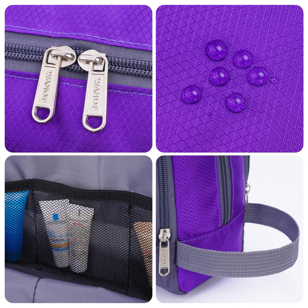 WANDF Travel Toiletry Bag for Men, Small Dopp Kit for Toiletries
