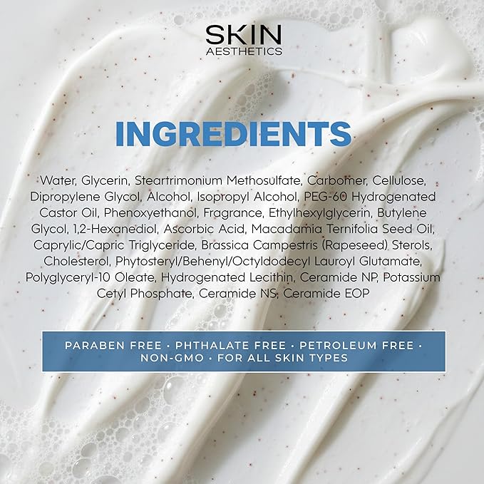 Skin Aesthetics Face Scrub with Hyaluronic & Salicylic Acid – Deep Cleansing, Hydrating & Gentle Exfoliating Face Wash For Acne-Prone Skin – Dermatologist Tested, Korean Skin Care – 6.76 Fl Oz