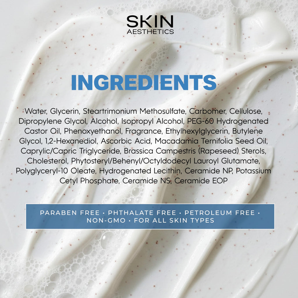 Skin Aesthetics Face Scrub with Hyaluronic & Salicylic Acid – Deep Cleansing, Hydrating & Gentle Exfoliating Face Wash For Acne-Prone Skin – Dermatologist Tested, Korean Skin Care – 6.76 Fl Oz
