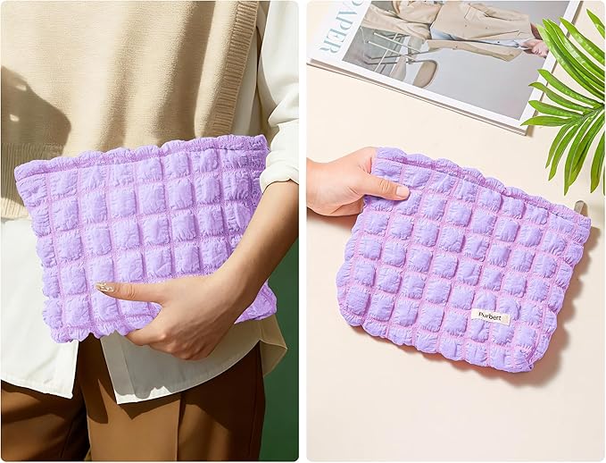 Purbert Bubble Cloud Makeup Bag - Large Capacity Travel Cosmetic Organizer