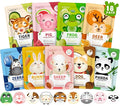 18 Pack Animal Face Mask for Kids, Bulk Sheet Face Masks Skincare for Girls, Collagen Hydrating Face Mask Spa Party Gifts for Teens, Easter Basket Stuffers, Birthday Gifts for Women