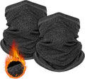 2 Pack Winter Neck Gaiter Warmer for Men&Women,Windproof Face Cover Fleece Face Mask Scarf for Cold Weather Sport
