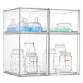Vtopmart Clear Stackable Storage Drawers Set of 4, Plastic Organizer Bins