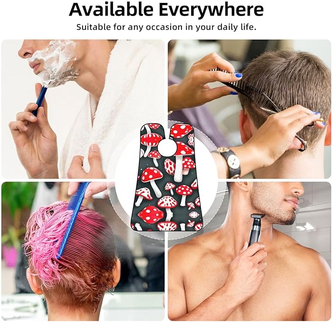 Tahiti Beach Print Beard Bib Shaving Apron, Beard Hair Trimming Cape Gift For Dad