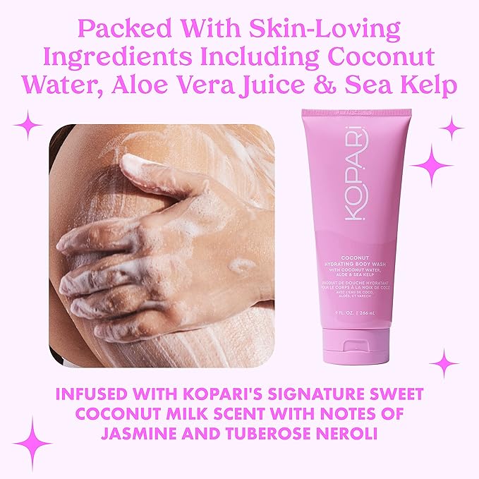 Kopari Hydrating Body Wash - Non-Toxic, Paraben Free, Gluten Free & Cruelty Free - Made with Organic Coconut Oil - 9 oz