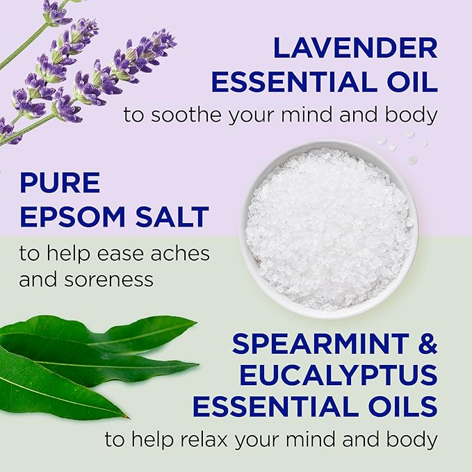 Dr Teal's Epsom Salt Magnesium Soak, Lavender & Eucalyptus Duo Bundle, 3 lbs (Pack of 2)