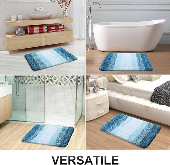 OLANLY Microfiber Bathroom Rugs Sets 3 Piece, 36"x24"+24"x16"+24"x20"