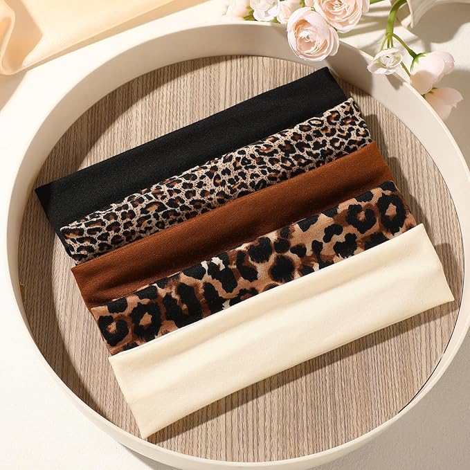 5PCS Animal Print Pattern Headband, Fashion Hair Accessories, Hair Band for Women, Stylish Hair Accessory