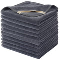 Microfiber Facial Cloths Fast Drying Washcloth 12inch x 12inch Grey 10 pack
