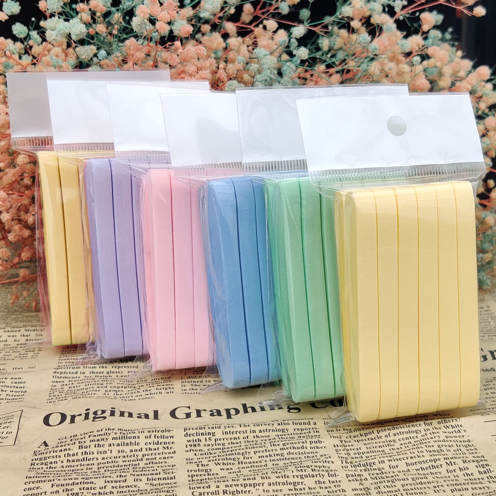 120PCS Facial Sponge Compressed，PVA Professional Makeup Removal Wash Pads Round Face Cleansing Sponge for Spa Exfoliating and Mask, 5Colors