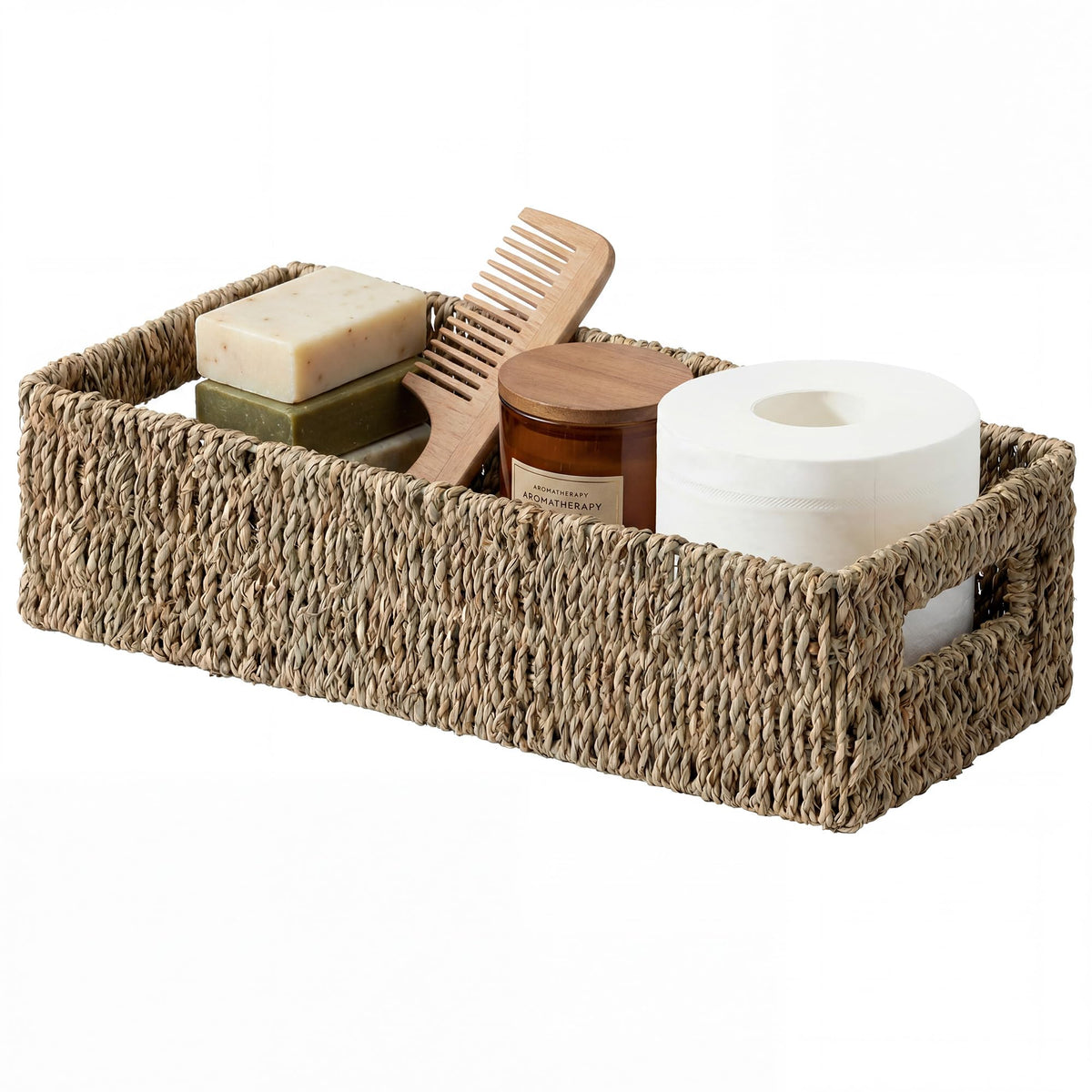 StorageWorks Toilet Paper Basket, Small Bathroom Basket Organizer
