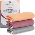 MainBasics Japanese Deep Exfoliating Shower Towel, 3 Pack, Coral Reef