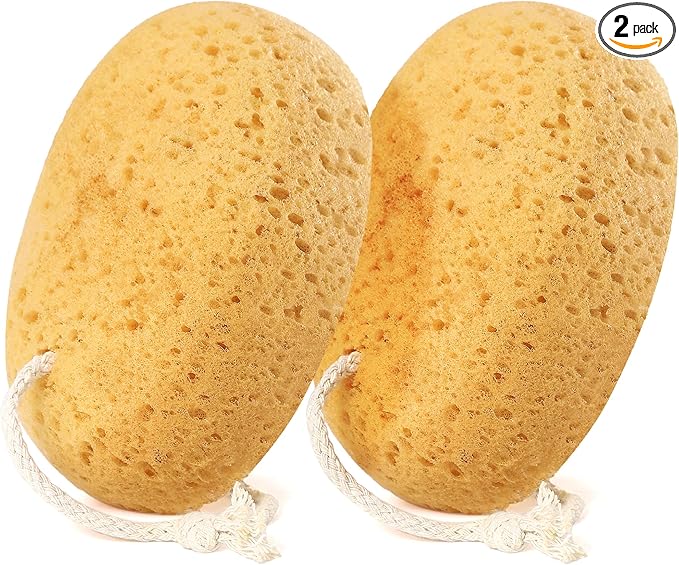 Bath Sponges for Shower, Azymi 4-Pack Sponges Bath for Sensitive Dry Skin
