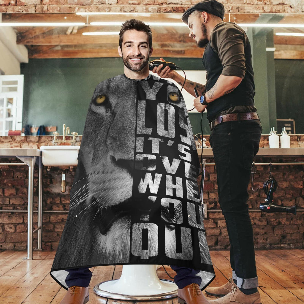 Visesunny Barber Cape - Cool Tiger Polyester Hair Cutting Salon Apron Anti-Static Haircut Water-Resistant Shaving Cloth Beard Shaving Bib