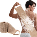 Wanmu Extra Rough Exfoliating Back Scrubber, Large Natural Exfoliation Washcloth, Long Durable Body Scrubber for Men Women Workers Athletes Daily Deep Cleansing Shower Bath Wash