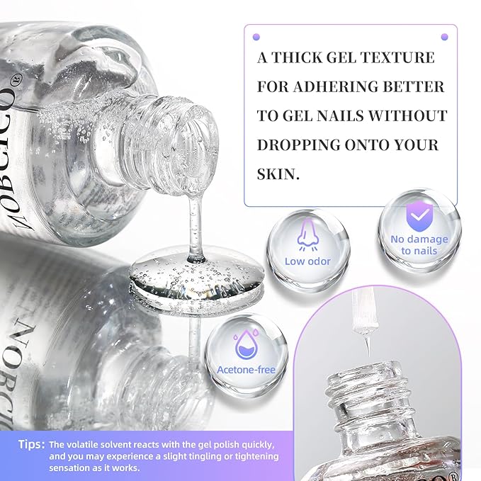 Gel Polish Remover, Cuticle Oil for Nails (10ml) & Pro-Tools, Fast-Acting Gel Nail Remover (15ml) Works in 2-5 Mins, No Soak for Salon-Quality At-Home Manicure, Gentle Formula with Moisturizing Care