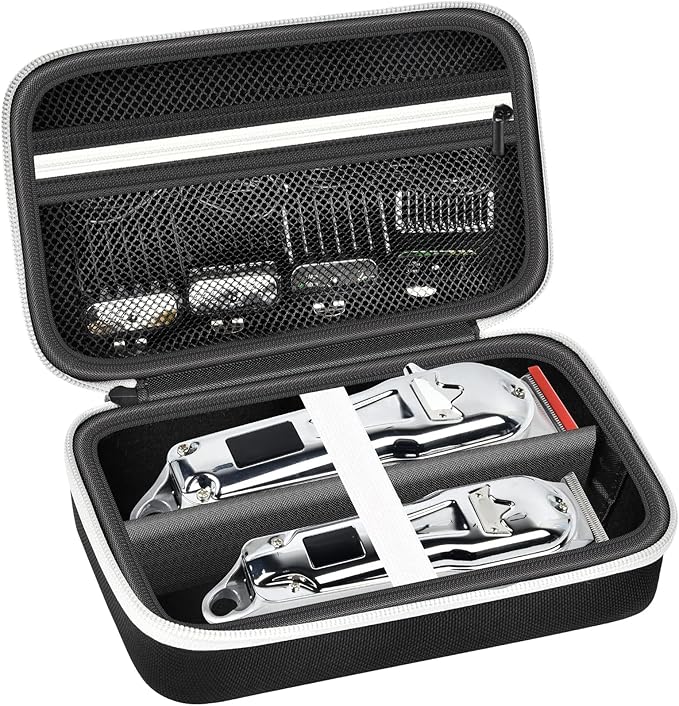 Grapsa Case Compatible with Novah for Ufree for KIKIDO for GLAKER for FADEKING for GSKY for Romanda Professional Hair Clippers, Beard Trimmer Grooming Storage Holder for Hair Trimmers Set (Box Only)