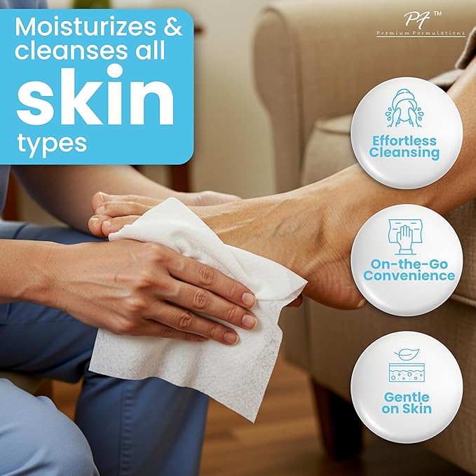 Premium Formulations XL Adult Wipes – (4 Packs x 56 Wipes = 224 Wipes) High Traction, Uber Thick & Extra Large Wash Cloths | Disposable Incontinence Wipes with Aloe for Elderly Care & Hygiene