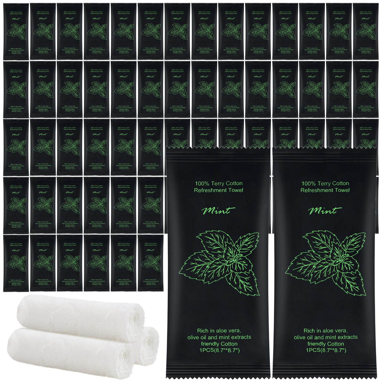 Hot or Cold Moist Cotton Towel Bulk Moist Towelettes Individually Wrapped