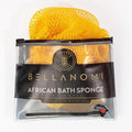 BELLANOMI African Exfoliating Net Sponge, Authentic, Ethically sourced from Nigeria, 45 inches Long, Back Scrubber for Daily use (Yellow)