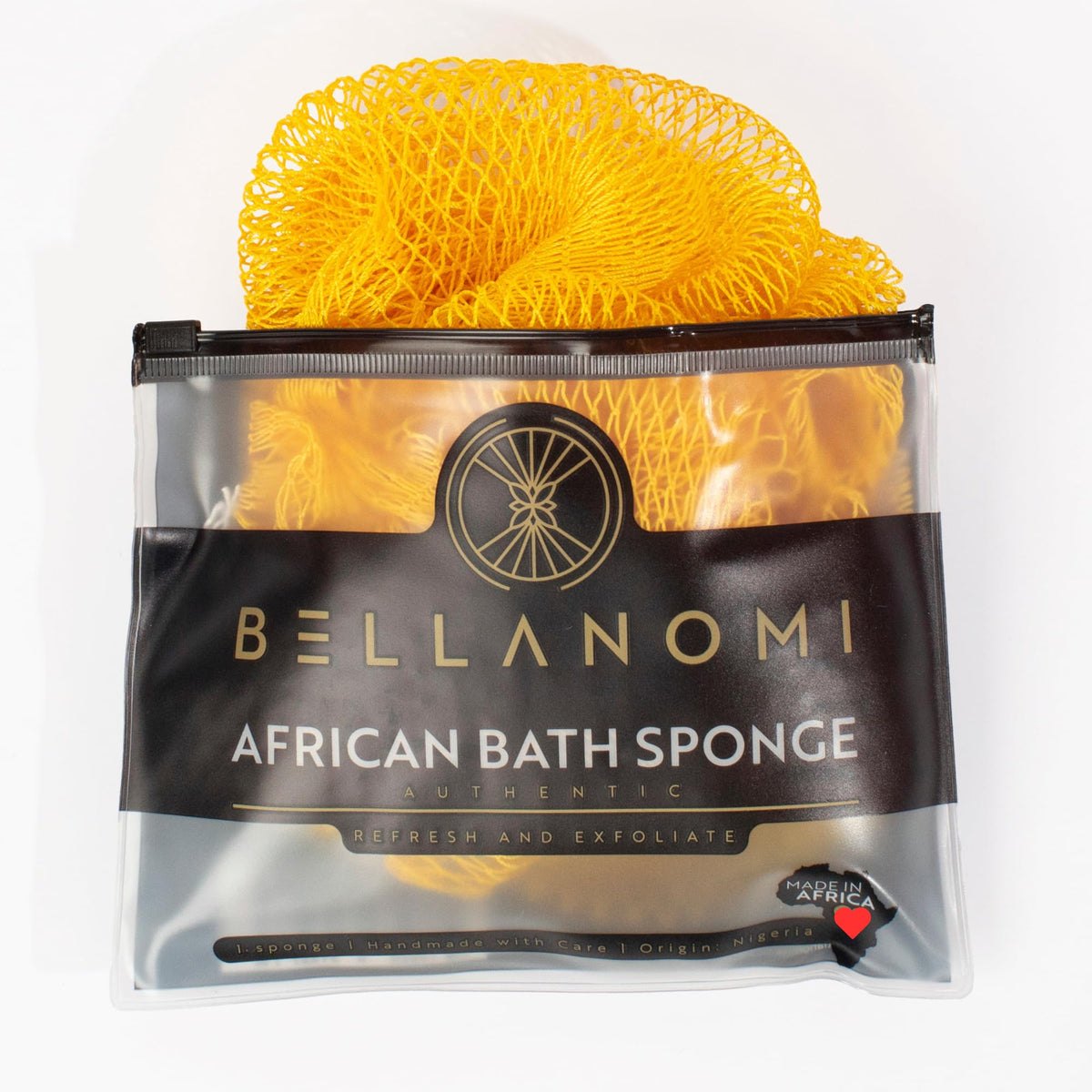 BELLANOMI African Exfoliating Net Sponge, Authentic, Ethically sourced from Nigeria, 45 inches Long, Back Scrubber for Daily use (Seafoam)