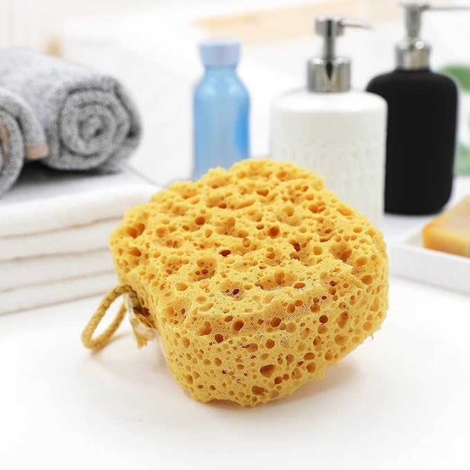 myHomeBody Bath Sponge, Foam Loofah, Shower Sponge for Body, Square, 2 Pack