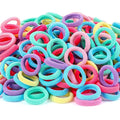 WillingTee 120 Pcs Baby Hair Ties, Cotton Toddler Hair Ties for Girls and Kids, Multicolor Small Seamless Hair Bands Elastic Ponytail Holders,Spring Color