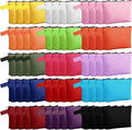 Reginary 60 Pcs Multicolor Canvas Makeup Bag Bulk Portable Travel Cosmetic Pouch Versatile Blank Toiletry Bag with Zipper for Women DIY Craft Purse Pencil Case (8.6 x 5 x 2 Inch)