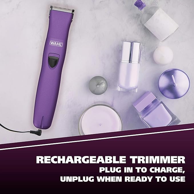 Wahl Pure Confidence Rechargeable Electric Trimmer, Shaver, & Detailer for Smooth Shaving & Trimming of The Face, Underarm, Eyebrows, & Bikini Areas – Model 9865-100