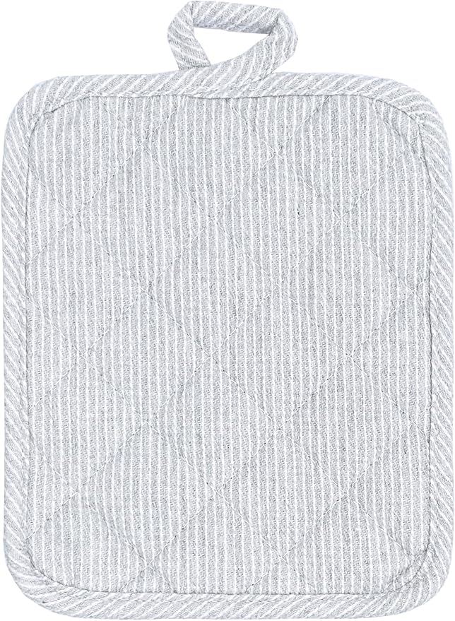 American Linen 8-Pack Heat Resistant Pot Holders & Hot Pads (Grey, 8 Pack)