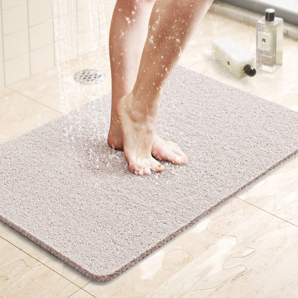 LuxStep Shower Mat Bathtub Mat Non-Slip Bath Mat with Drain, Quick Drying