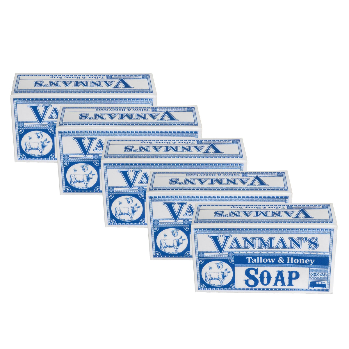 VanMan Tallow & Pine Tar Soap Bar – Grass-Fed Beef Tallow with Organic Oatmeal, Charcoal & Essential Oils – Exfoliating Face & Body Soap, 3.8oz - 1 Pack
